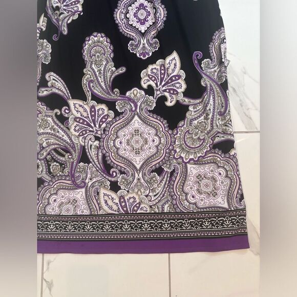 White House Black Market Black and Purple Maxi Dress - Picture 4 of 11